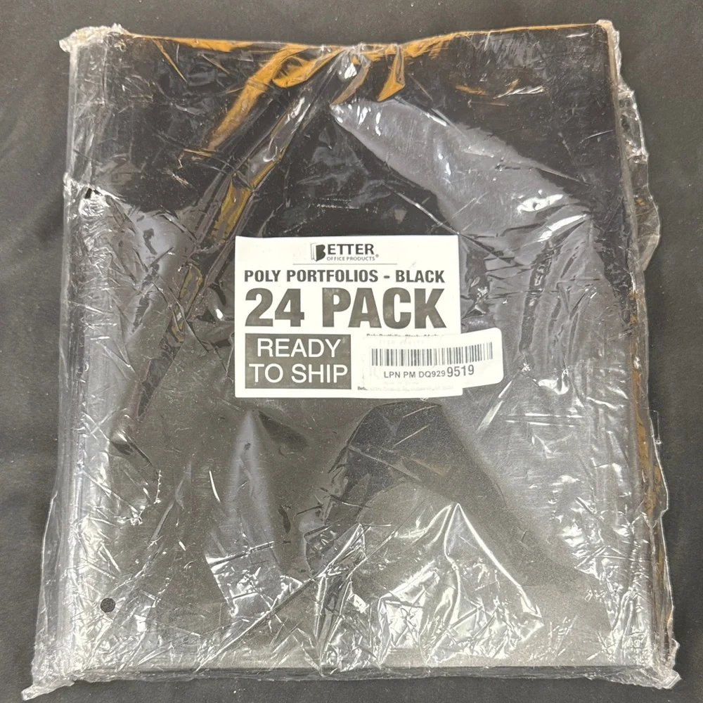 Black Poly Portfolios 24 Pack